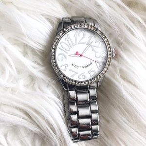 Silver Watch with Rhinestones